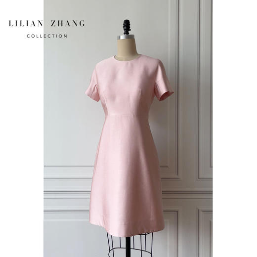 定制—轻礼服——老钱风、法式圆领A摆修身连衣裙气质夏季2301059 商品图0