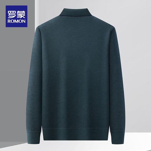 27DKYP927R【加绒加厚】罗蒙秋冬保暖毛衣含羊毛假两件加绒毛衣男针织衫男保暖加绒衬衫男毛衣 商品图5