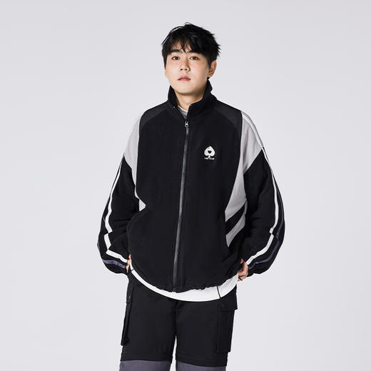 YKYB冬季外套加厚保暖潮牌上衣街头休闲拼接撞色摇粒绒宽松夹克 商品图1