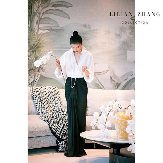 一衣两穿—定制 —法式风情—优雅挚爱裹身感褶皱长半裙  2303030 商品图0