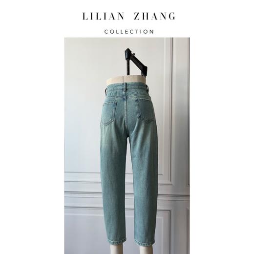 【休闲缓存】复古莱赛尔高腰牛仔裤、百搭直筒宽松老爹裤 2304023 商品图3