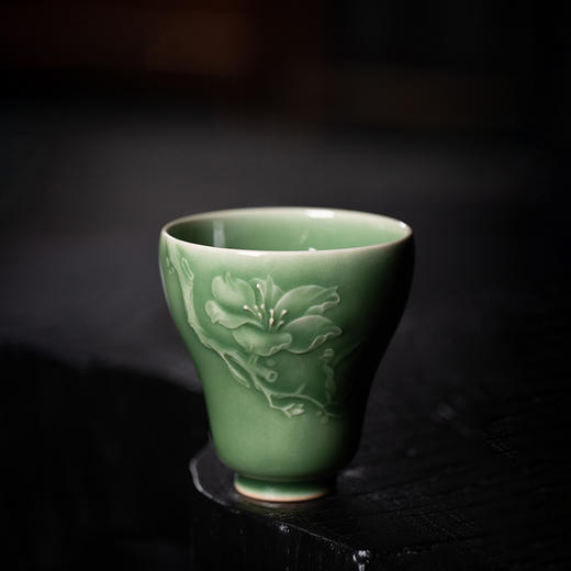 龙泉青瓷严少英玉兰闻香杯茶杯梅子青茶具陶瓷品茗杯主个人饮杯高档功夫茶道 商品图5