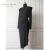 定制—奢华都市—摩登ALL BLACK、—3D褶长袖简约小黑裙  2301093 商品缩略图0