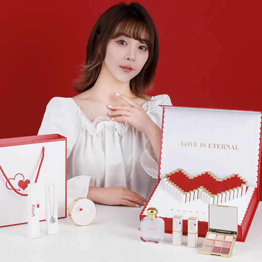 【为你心动限定款❗️爱心美妆礼盒】彩妆礼盒套装有创意的圣诞节礼物送女友特别有意义的生日礼物女生项链三八妇女节新年礼盒年货礼盒情人节 商品图0