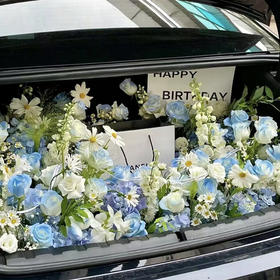 蓝色系后备箱--惊喜/生日/求婚