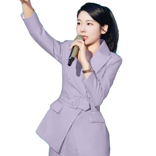 IWY/紫色西装套装女显瘦高级感小西服外套气质主持人上镜C12105+P12105 商品图2