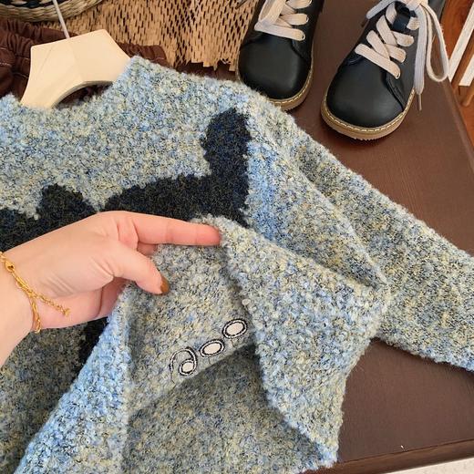 【冬日寒风！温暖童心】冬季毛衣猫咪韩版潮男童女童，儿童针织上衣冬款新款卡通毛衣，青春流行萌力十足 图案精致细腻 商品图3