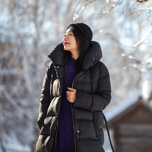 【林栖设计小店】【现货】（适合气温-30°至8°）【袄】95鹅绒羽绒服两穿传统保暖连帽2023秋冬新品外套女1934041 商品图5