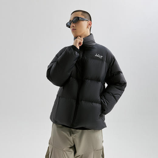 YKYB羽绒服潮牌冬季新款白鸭绒上衣纯色百搭简约加厚保暖宽松外套 商品图2