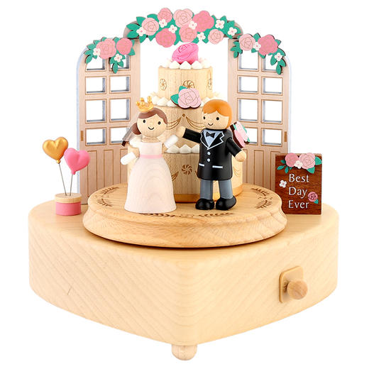 wooderfullife  音乐盒 花朵婚礼蛋糕 商品图5