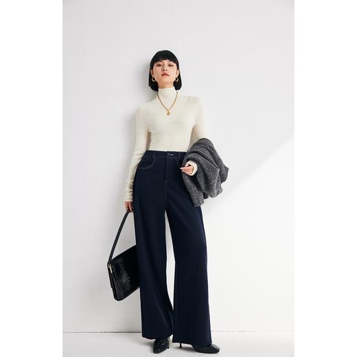 轻薄羊毛针织衫女打底衫2023秋冬新款半高领显瘦内搭针织毛衣 商品图2