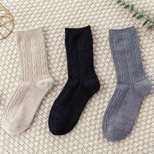 【远梦】女中长筒袜(羊毛系列)YM2351 商品图0