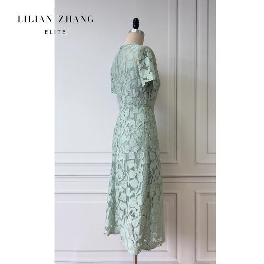 定制—轻奢、法式刺绣——“灿漫花园”轻礼服裙提花优雅连衣裙 2301068 商品图1