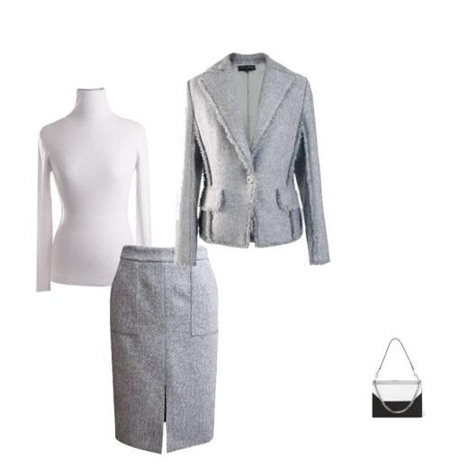 优雅百搭-小香风西服外套 - 通勤显瘦粗花呢女装秋冬西装 1805025 商品图1