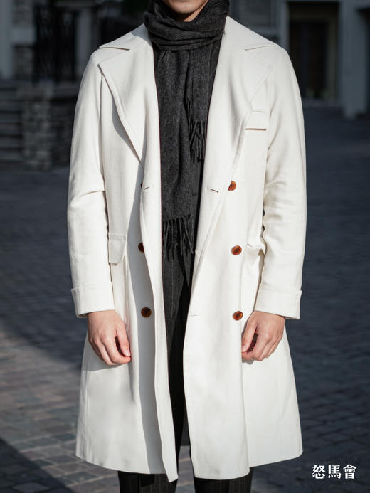 阿拉善白绒纯山羊绒水波纹围巾「纯色12款」 商品图12