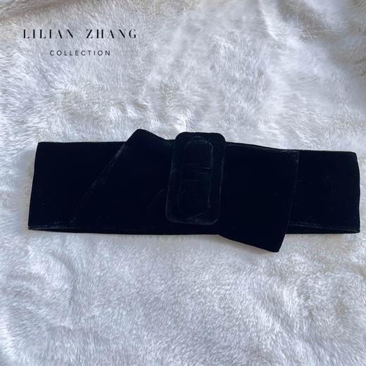 定制—主角之选、黑色中古风--复古天鹅绒感腰封（9公分扣头）2313003 商品图1