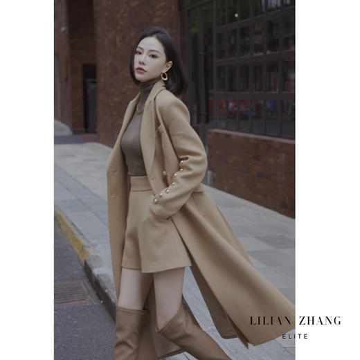 法式帝政风、热力感穿搭、美拉德、拿破仑、轻奢小金扣大衣 2306001 商品图3