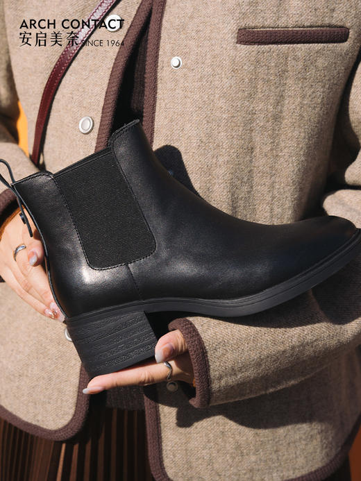 ARCHCONTACT安启美奈经典中跟切尔西靴52886 商品图2