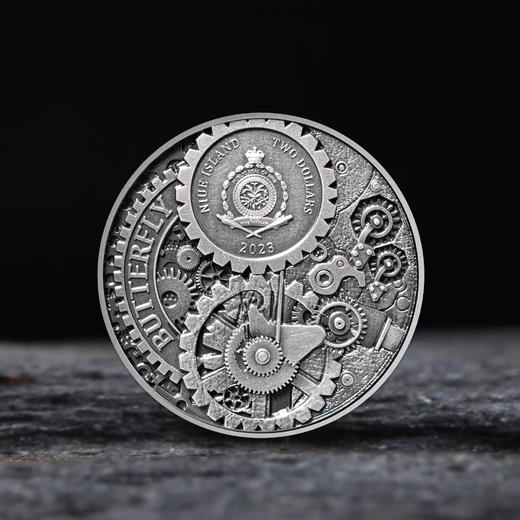 2023年纽埃机械蝴蝶2盎司银币 商品图1