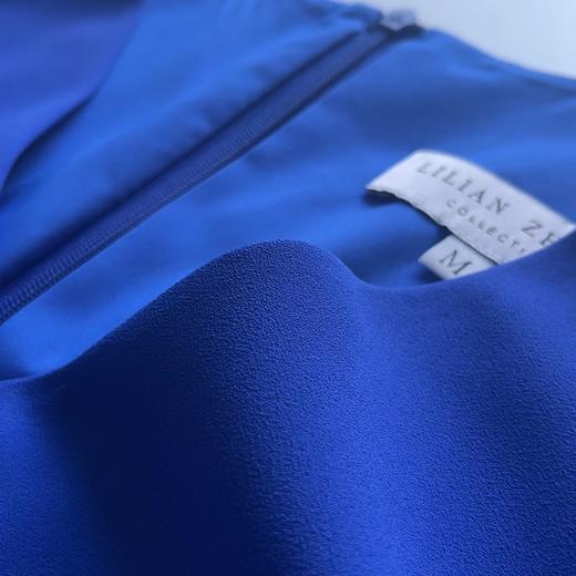 定制—温莎之恋—Royal blue围裹式褶裥气质连衣裙 2301987 商品图4