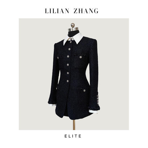 定制—都市力量永恒经典—五金女孩一衣两穿小香风外套 2305036 商品图2