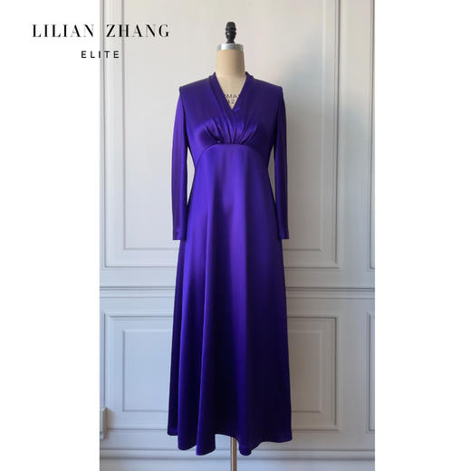 定制——高宴会定轻奢——Lady挚爱蓝色优雅普罗旺斯轻礼服裙 2301018 商品图0