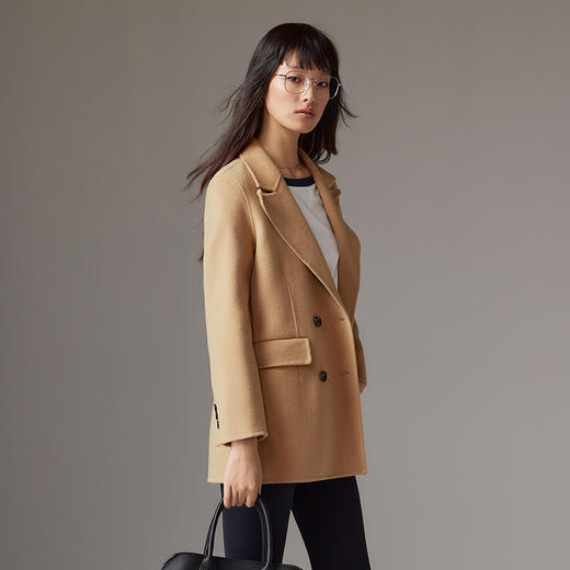 20567 100%绵羊毛西装领双面呢大衣 RJ004 商品图5