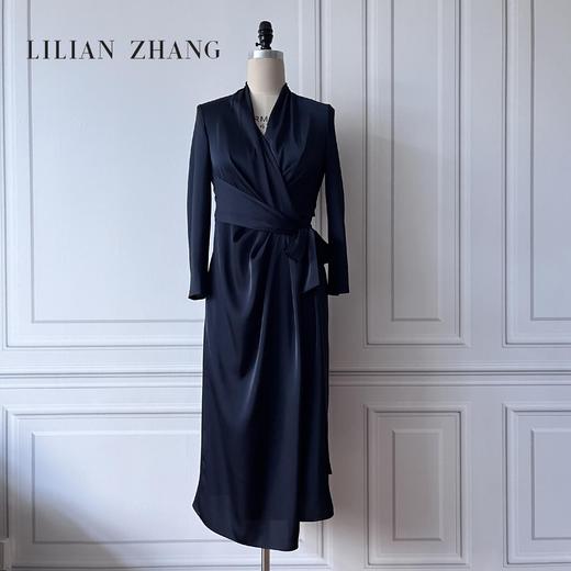 浪漫邂逅—轻奢、法式围裹式慵懒气质女士连衣裙收腰时尚2201107 商品图1