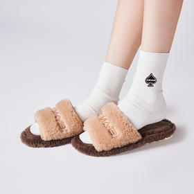 YKYB冬季绵羊毛拖鞋保暖舒适时尚潮流百搭女鞋
