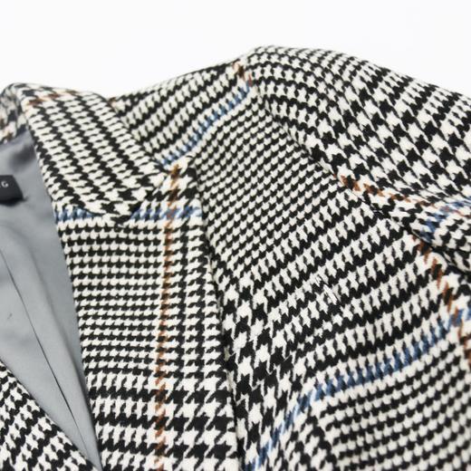 英伦风 - 戗驳领双排扣西装 -通勤百搭气质格纹西服外套  2105033 商品图2