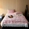 自然醒ins兔毛菱形格交织立体提花双层加厚可机洗毛毯沙发休闲膝盖毯双人卧室毯子MT 商品缩略图12