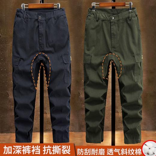 新款纯棉帆布工装裤男工作裤加档建筑工地劳保裤电焊防烫工作服裤 商品图0