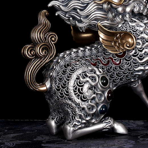 子佩集S999银【祥云麒麟】摆件【JJYS001】纯银2312 商品图4