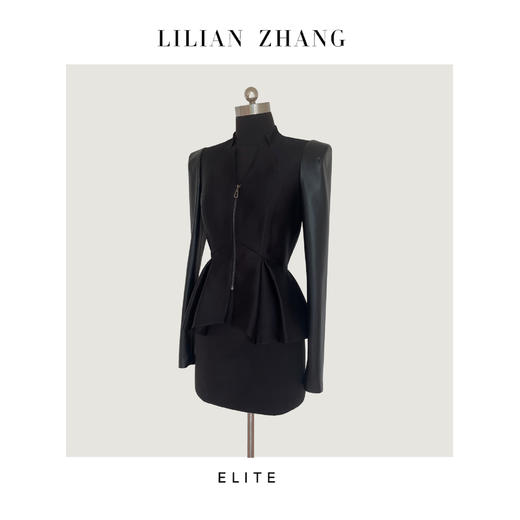 定制—都市力量——复古新潮—— 沙漏式哥特风拼接短款上衣 2305022 商品图1