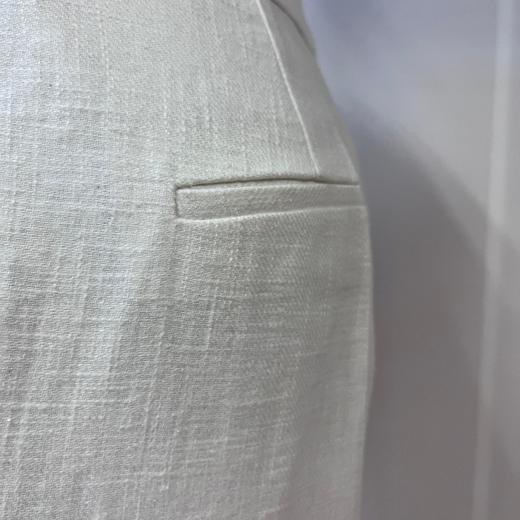 法式帝政风“Empire style”—中高腰9分苎麻直筒裤 2204019 商品图4