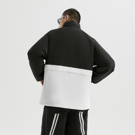 YKYB冬季新款棉衣潮牌宽松防水外套插肩袖显瘦黑白拼接撞色棉服 商品图1