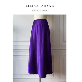 定制—“爱的永恒”—力荐—紫气东来、风信紫斜裁长半裙 2303032紫色