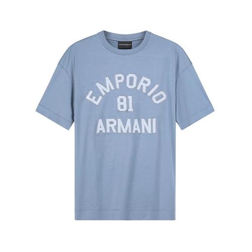 E ARMANI T恤衫男  3R1TV91JUVZ-0738 NEW LIGHT.BLUE.70%LYOCELL 30%COTTON 商品图0