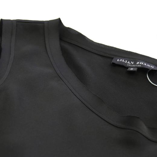 女士打底百搭-夏季简约-休闲舒适纯色圆领外穿毛边背心   2102032 商品图4