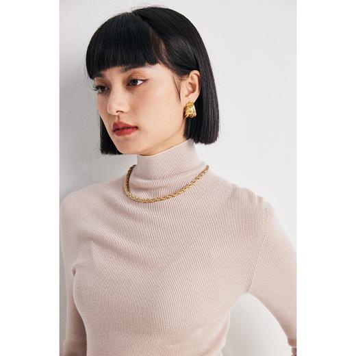 轻薄羊毛针织衫女打底衫2023秋冬新款半高领显瘦内搭针织毛衣 商品图1