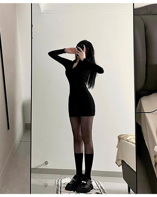 裁缝学苑AS155 针织紧身连衣裙包臀裙纸样短裙子打底打版裁剪2023新款内搭 商品图2