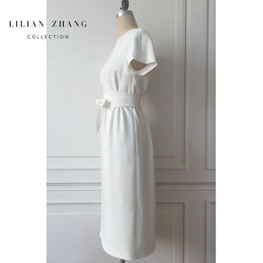 定制——新中式——“玉瓷”——挚爱简约风气质连衣裙收腰不规则2301090 商品图1