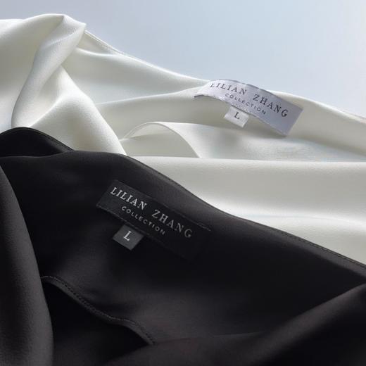 极简主义荡领长袖衫、Lady法式纯色气质简约打底上衣  2302023 商品图3