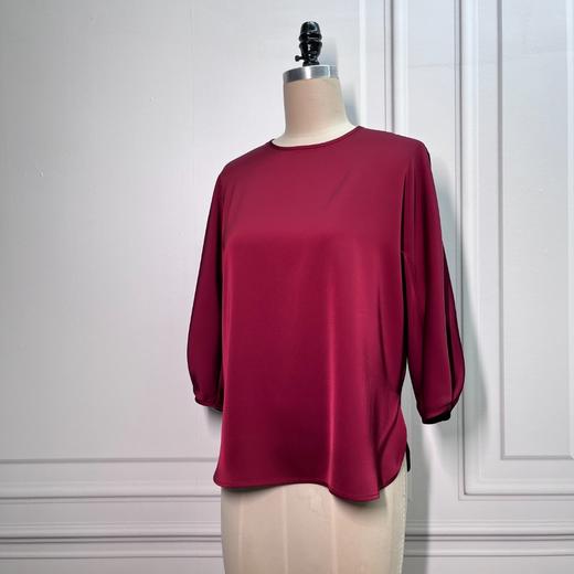 衣橱挚爱— 极简连袖衬衫、纯色宽松圆领 2302005 商品图2