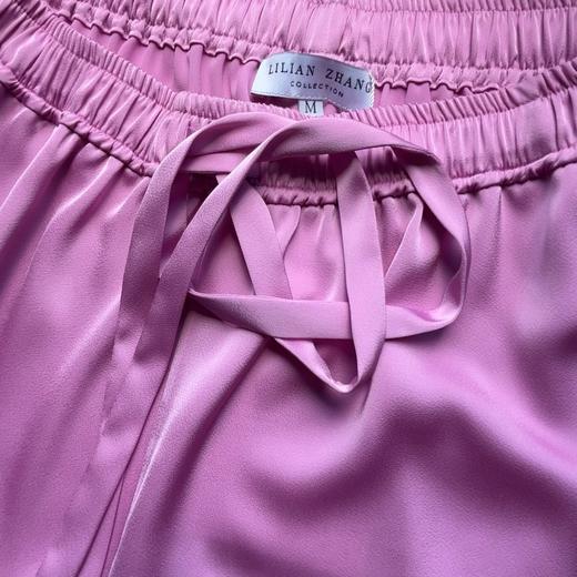 定制—迷情邂逅—法式浪漫—Lady挚爱系带缎面运动高腰短裤2304031 商品图4