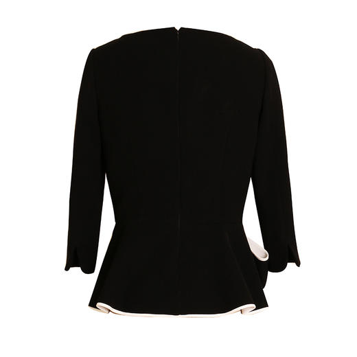 定制-赫本风-时尚通勤圆领优雅百搭蝴蝶结长袖短款上衣   1702022 商品图1