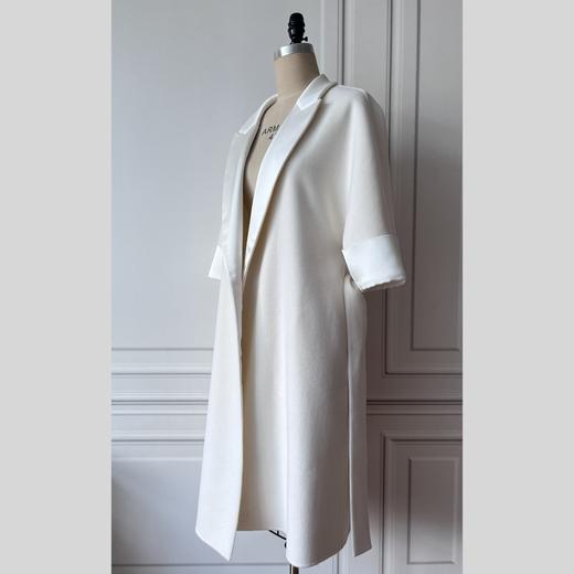 定制—唯美邂逅、热力感穿搭、Lady挚爱温暖白浴袍式轻奢大衣2206010 商品图1