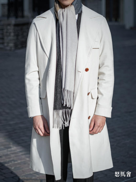 阿拉善白绒纯山羊绒水波纹围巾「渐变色9款」 商品图6