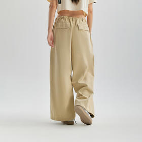 YKYB休闲裤潮牌秋季宽松直筒阔腿长裤纯色简约百搭显瘦工装伞兵裤