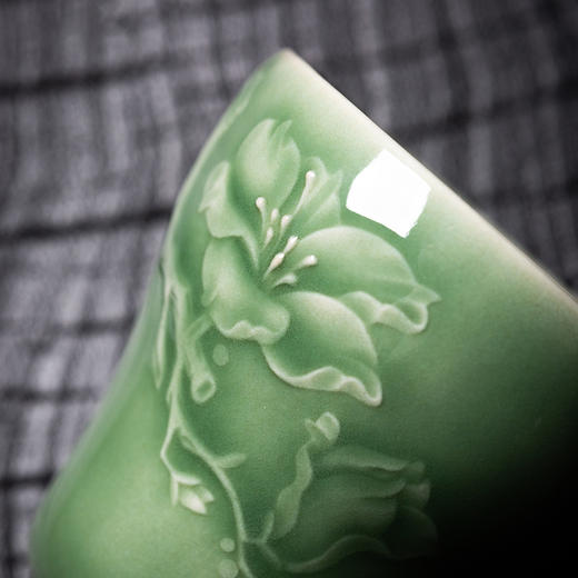 龙泉青瓷严少英玉兰闻香杯茶杯梅子青茶具陶瓷品茗杯主个人饮杯高档功夫茶道 商品图1